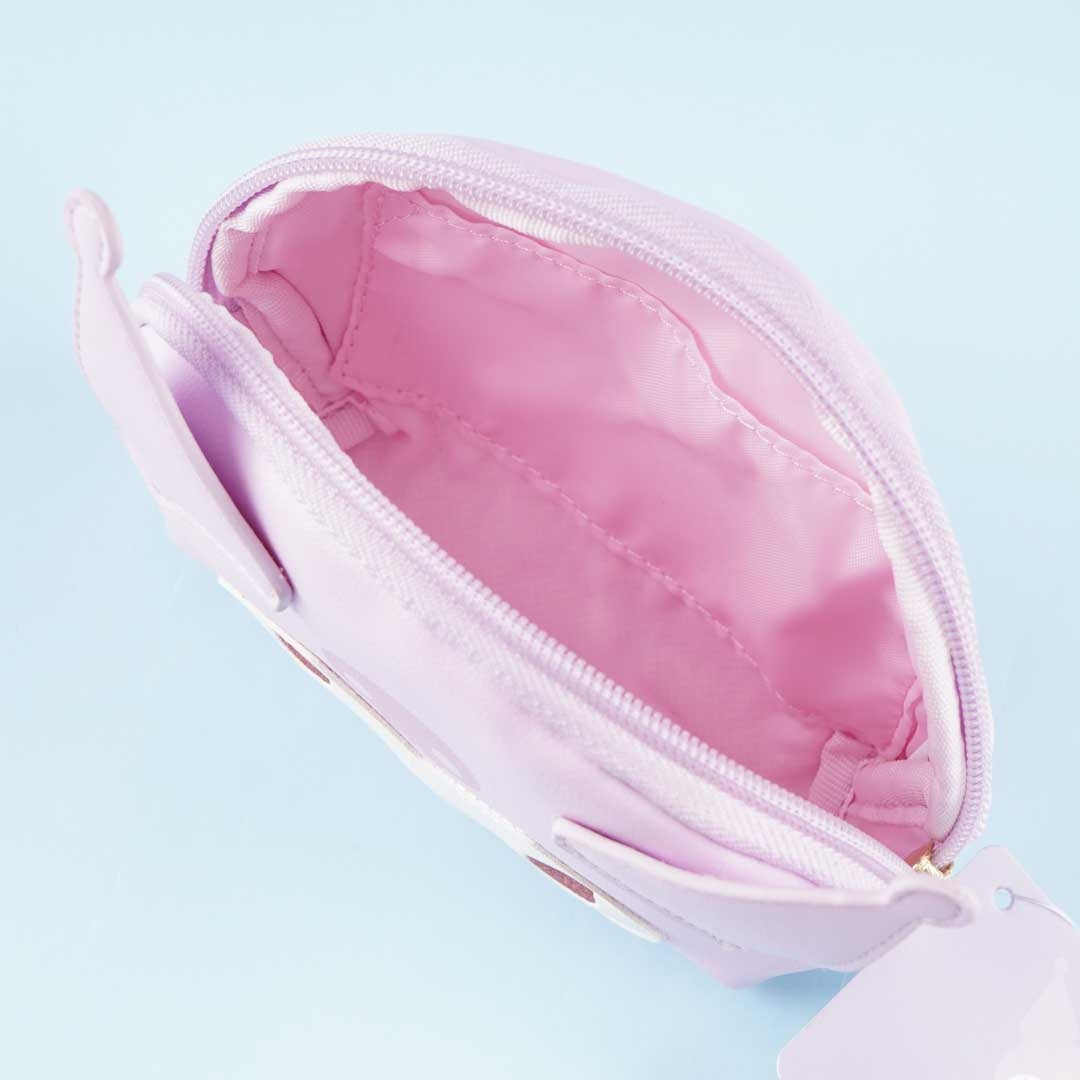 Kuromi Lilac Oval Faux Leather Pouch