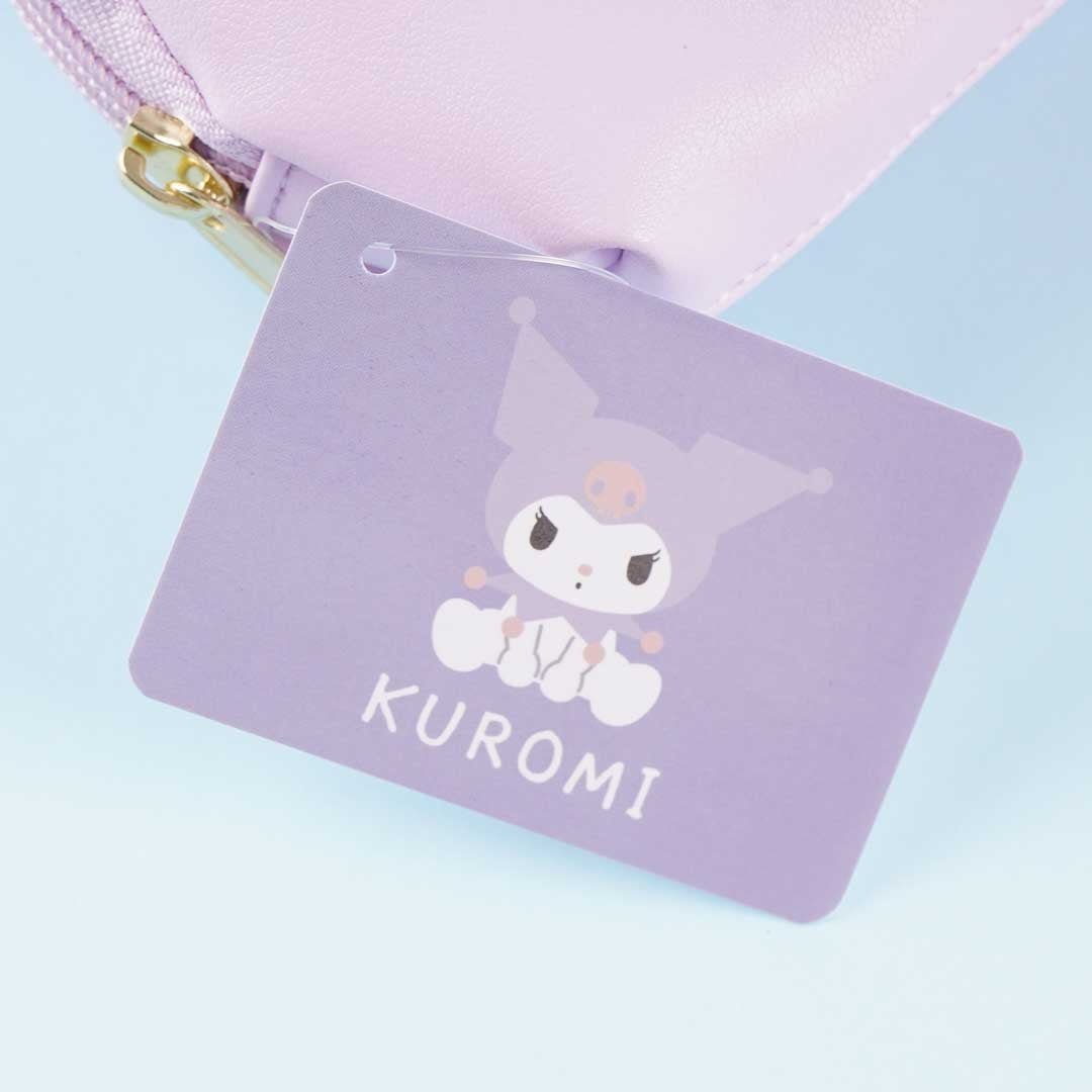 Kuromi Lilac Oval Faux Leather Pouch