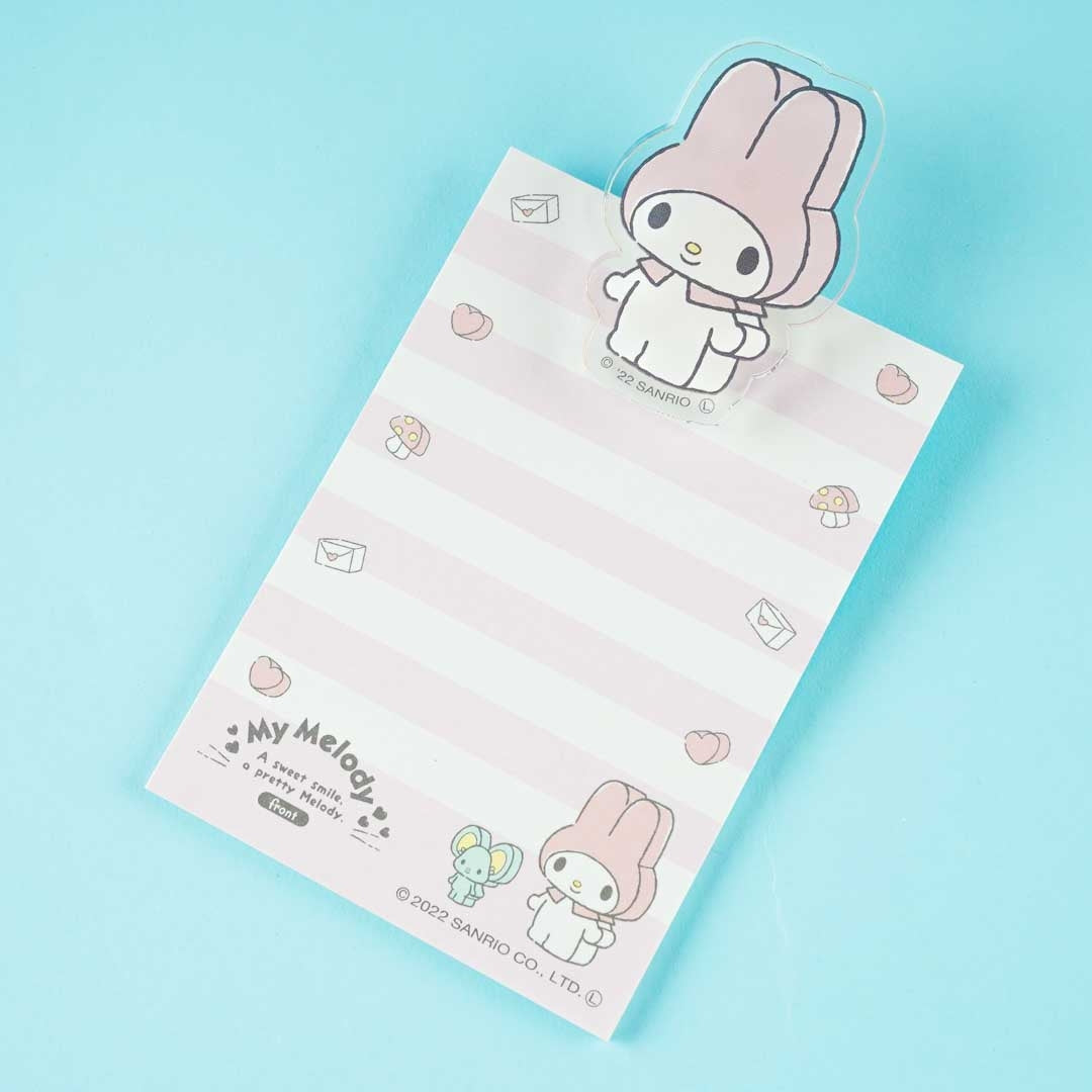 My Melody Sweet Smile Memo Pad With Clip
