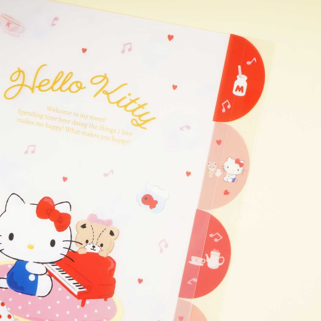 Hello Kitty Red Piano Multi-Slot A4 File Folder