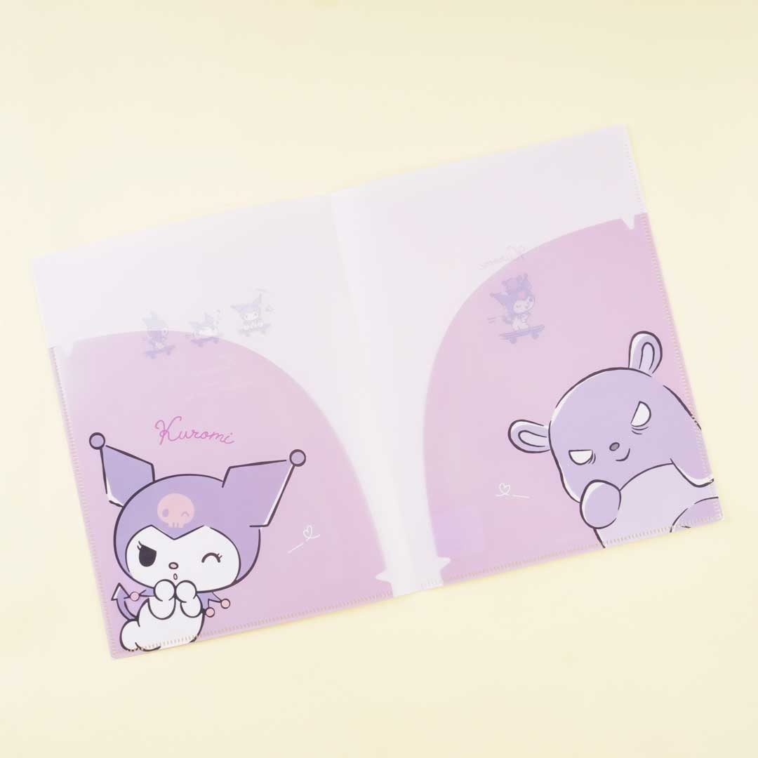 Kuromi Skateboard Fun Double Slot File Folder