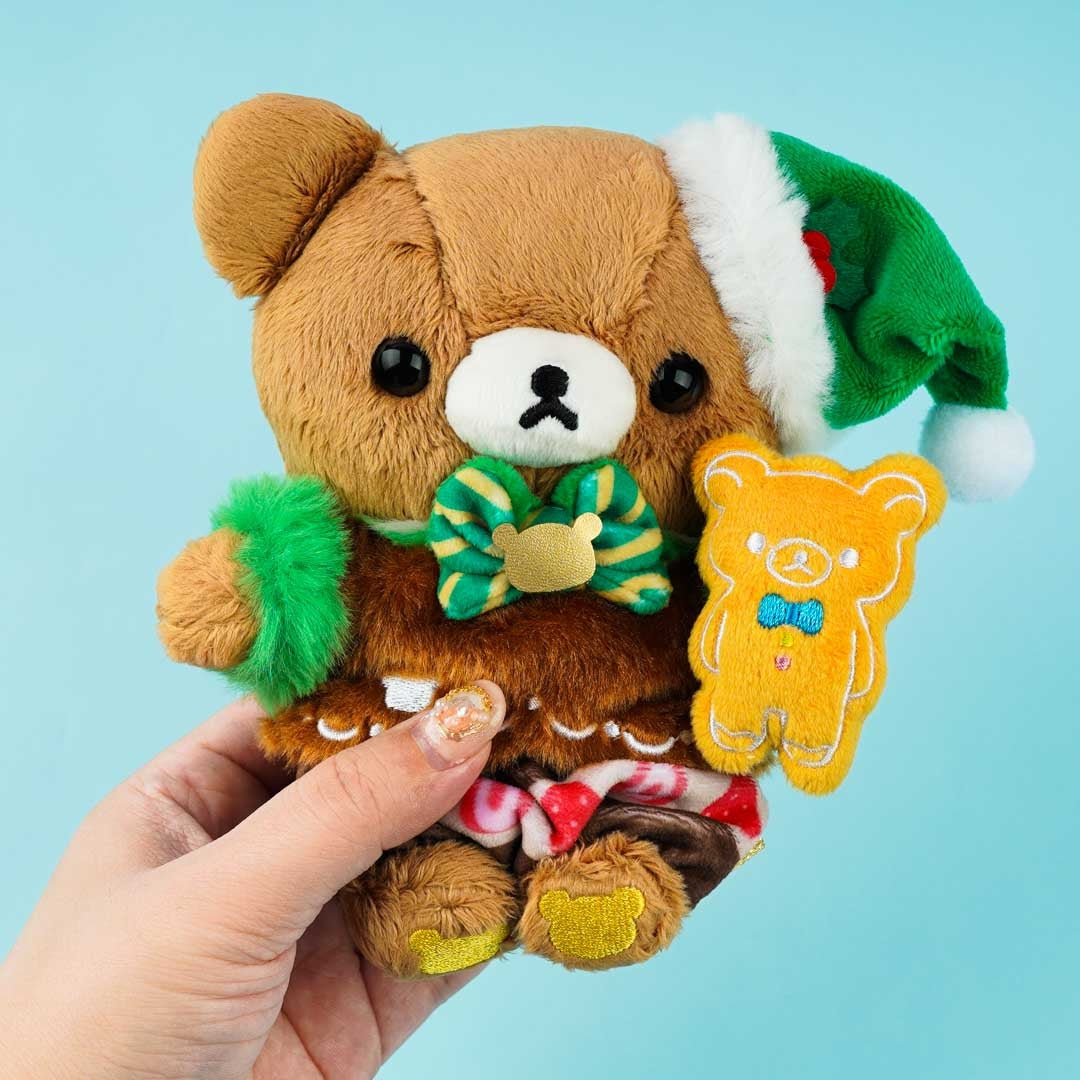 Rilakkuma Christmas Plushie - Chairoikoguma / Medium