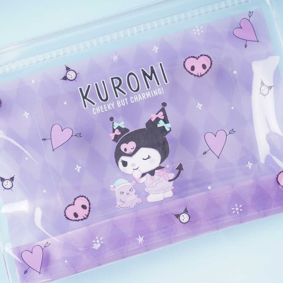 Kuromi Hearts Clear Slider Pouch