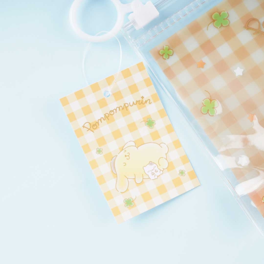 Pompompurin Flowery Clear Slider Pouch