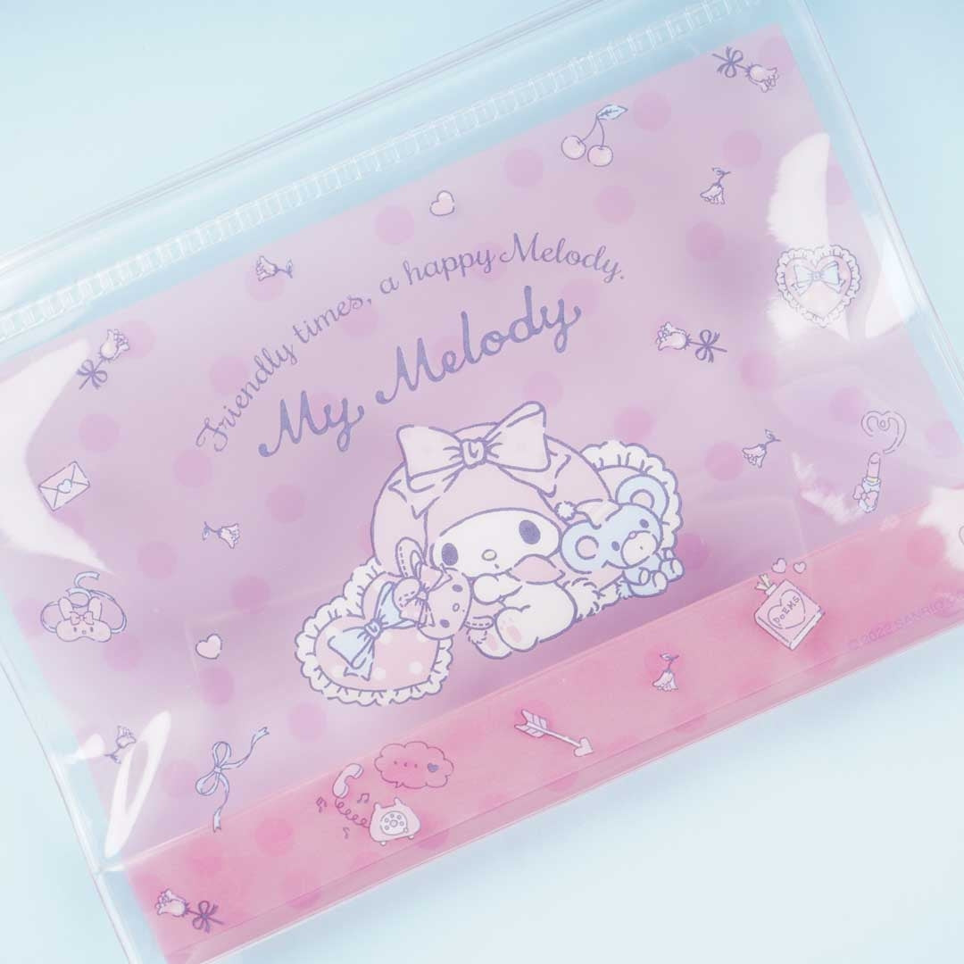 My Melody Flowers & Letters Clear Slider Pouch