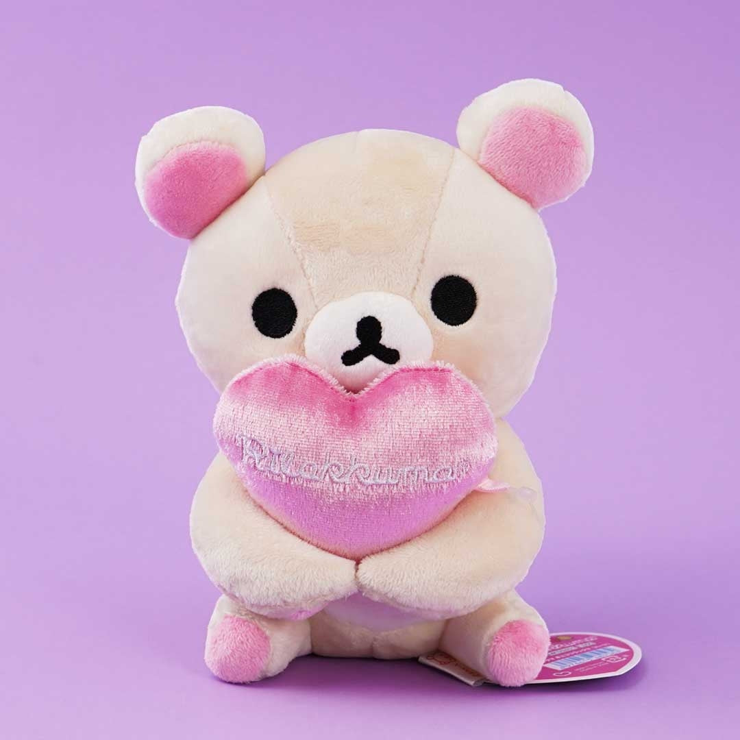 Korilakkuma Heart Sitting Plushie Phone Holder