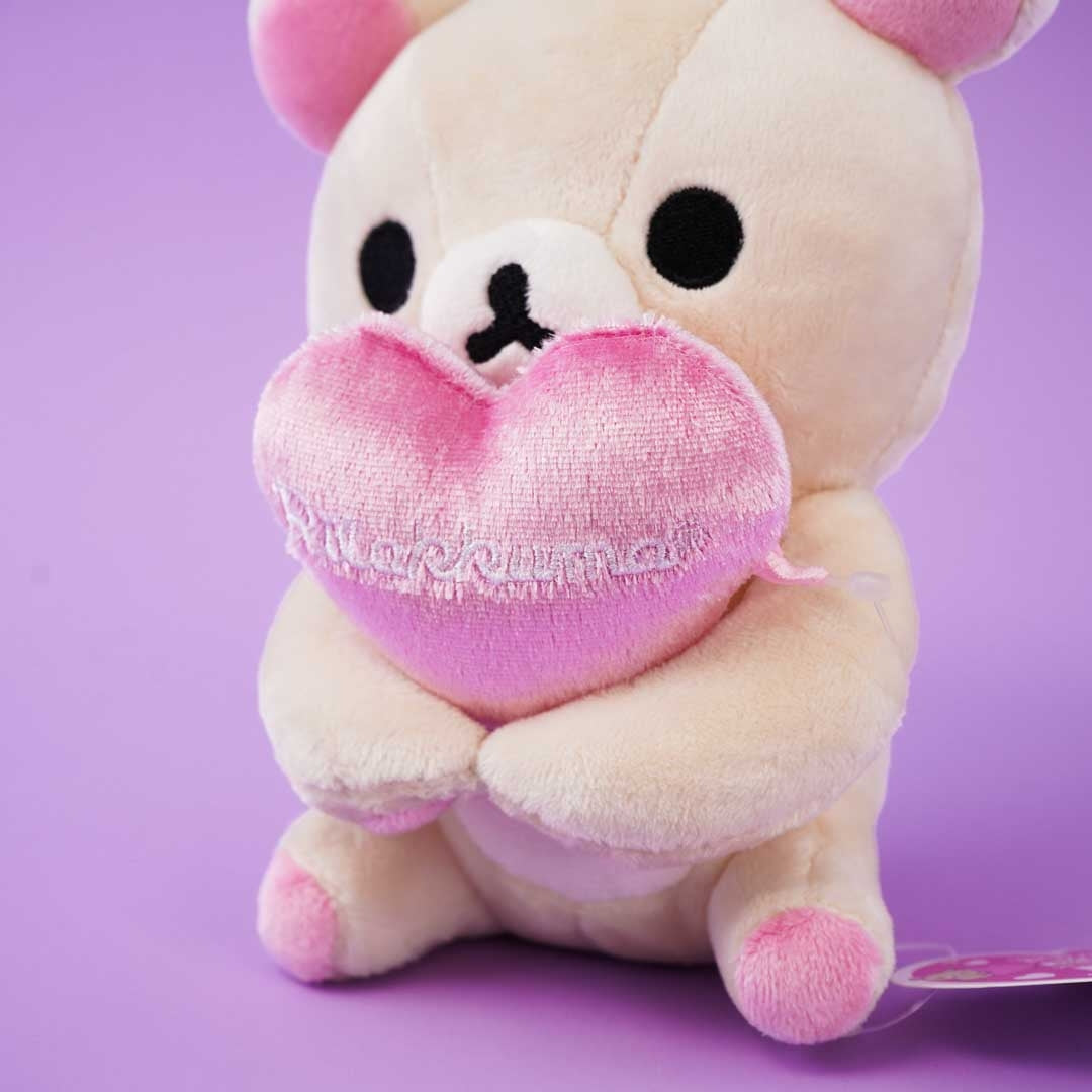 Korilakkuma Heart Sitting Plushie Phone Holder
