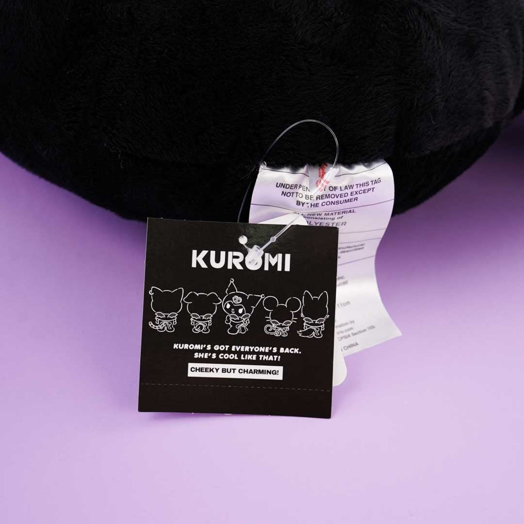 Kuromi Monochrome Die-Cut Face Cushion