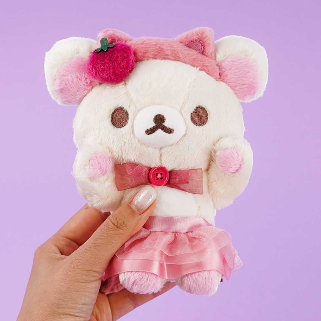 Rilakkuma and Strawberry Cat Plushie - Korilakkuma / Medium