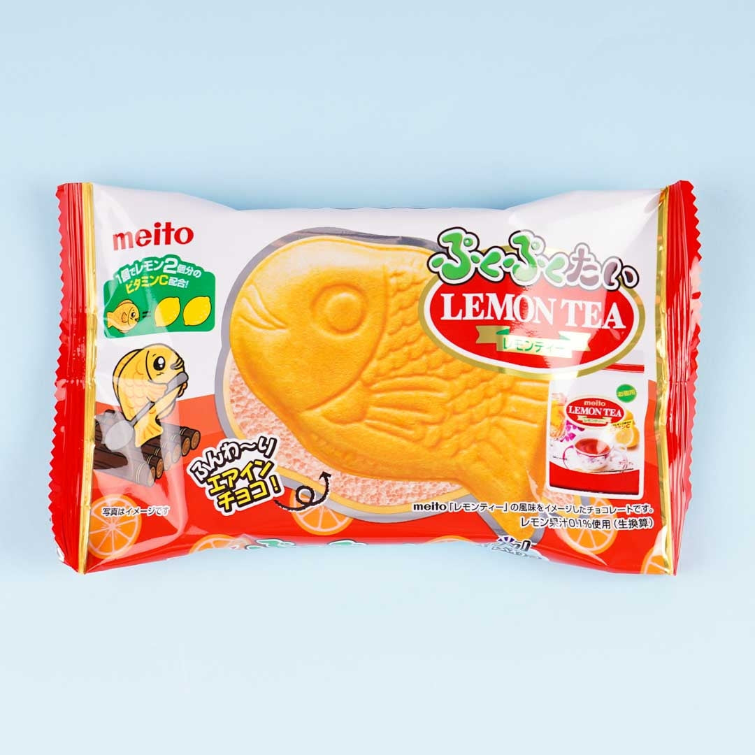 Meito Puku Puku Tai Fish Shaped Wafer - Lemon Tea