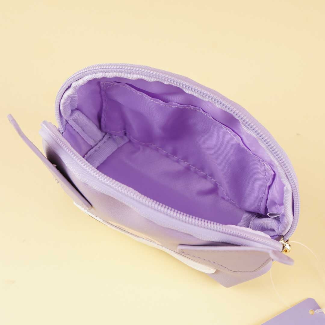 Kuromi Purple Oval Faux Leather Pouch