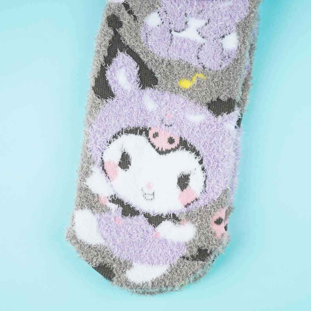 Kuromi Cute Face Fluffy Room Socks