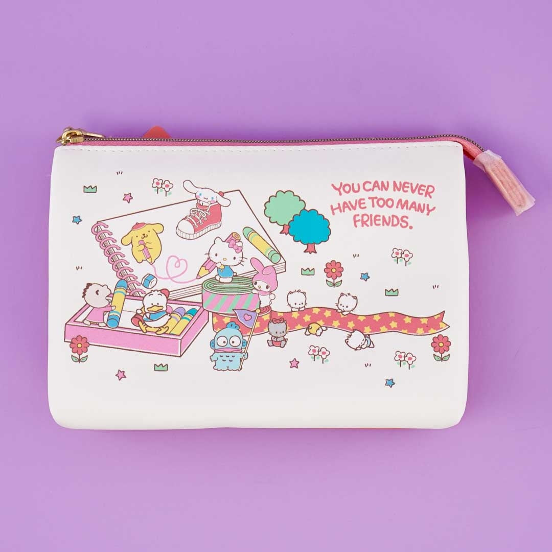 Sanrio Characters Art Park Tri-Pocket Pouch