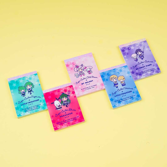 Sanrio Characters X Sailor Moon Chibi Memo Pad Set - Team A
