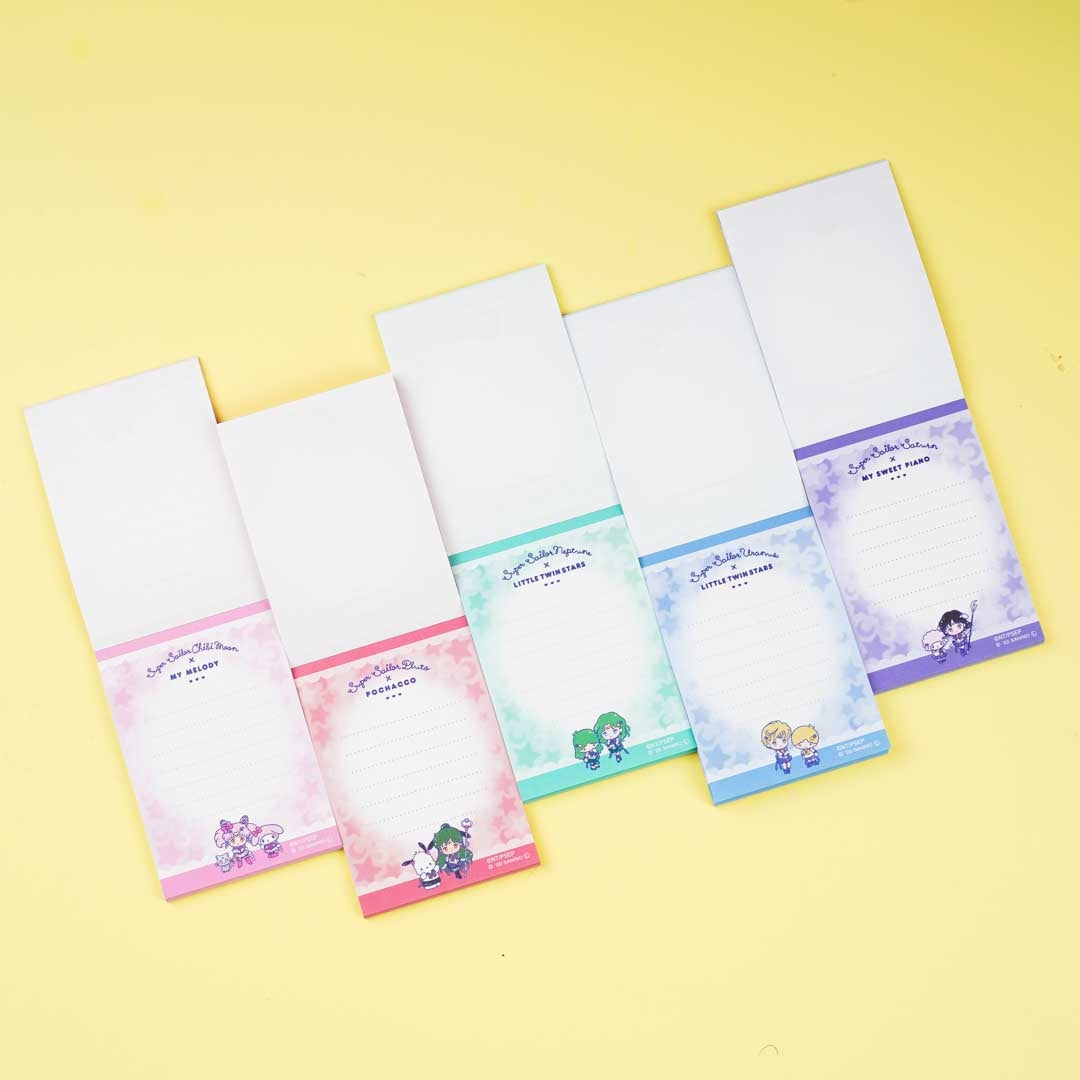 Sanrio Characters X Sailor Moon Chibi Memo Pad Set - Team A