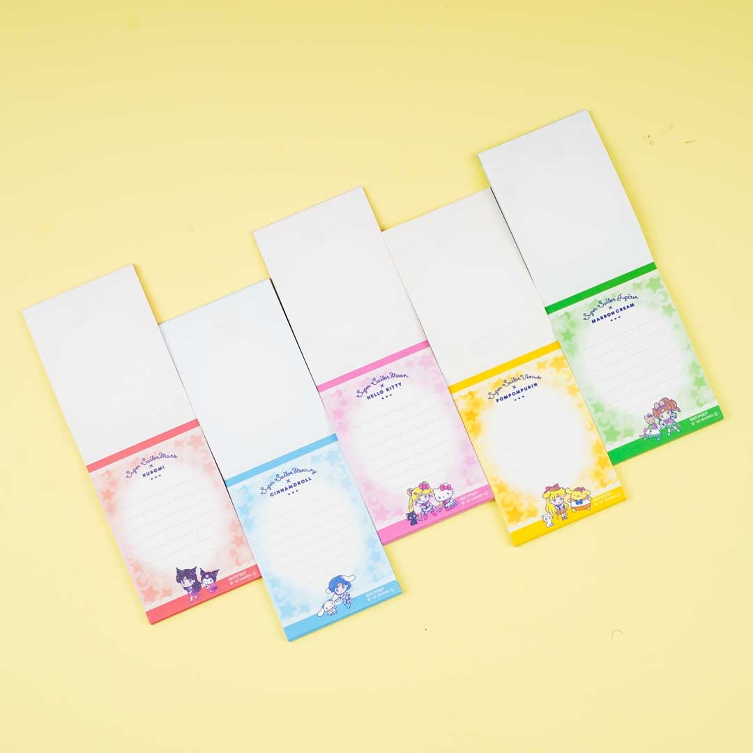 Sanrio Characters X Sailor Moon Chibi Memo Pad Set  - Team B